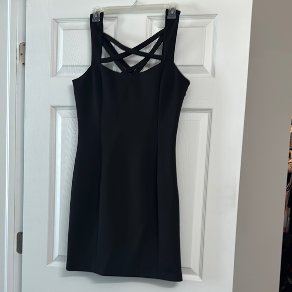 Elegant Black Strappy Dress